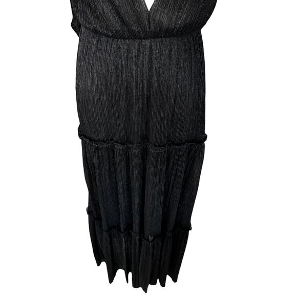 Sabina Musayev Helena Metallic Maxi Dress Black Silver Size Small - Picture 8 of 11
